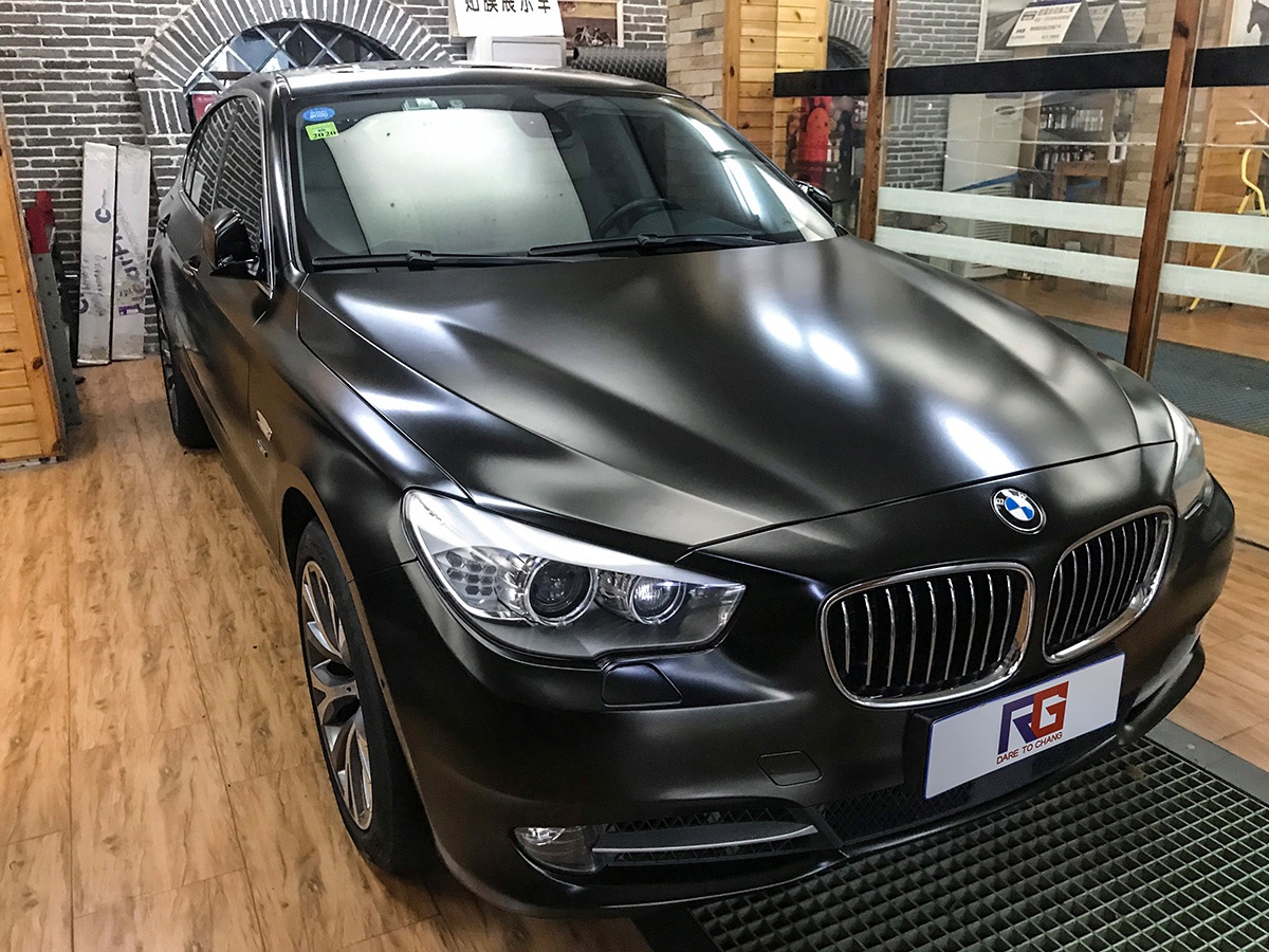 宝马gt550车身改色电光黑rg瑞集改色膜湖南岳阳加盟