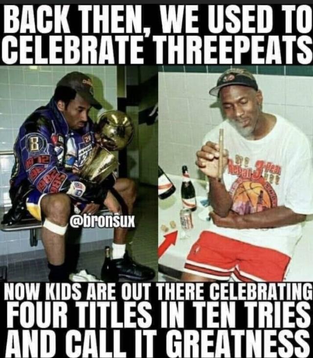 十进总决赛被嘲讽!勇士旧将发詹黑图片,詹皇四冠超乔丹有人急了