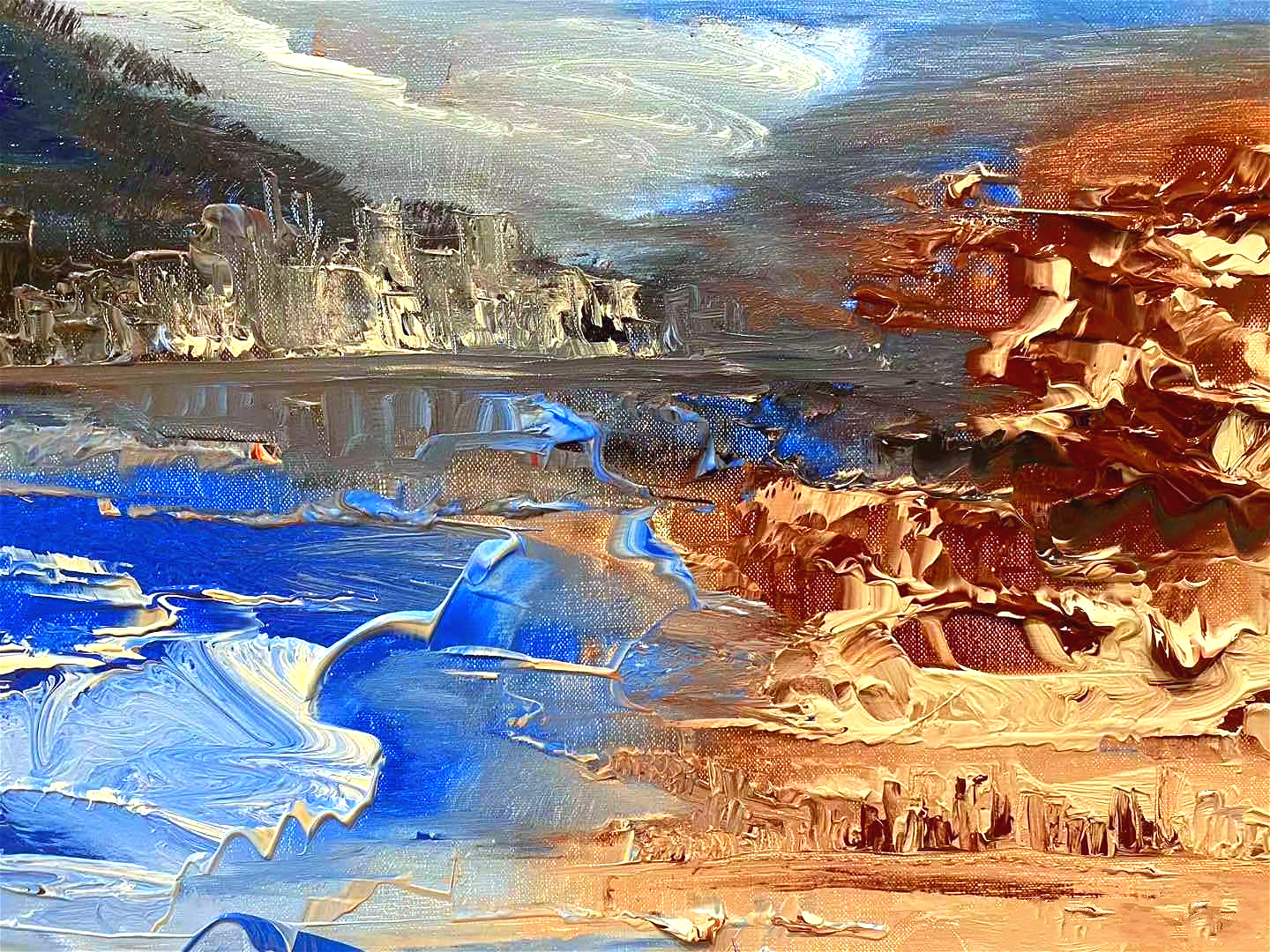 马云又画了一幅油画,看似涂鸦却很高级,网友都看到了大师级手法