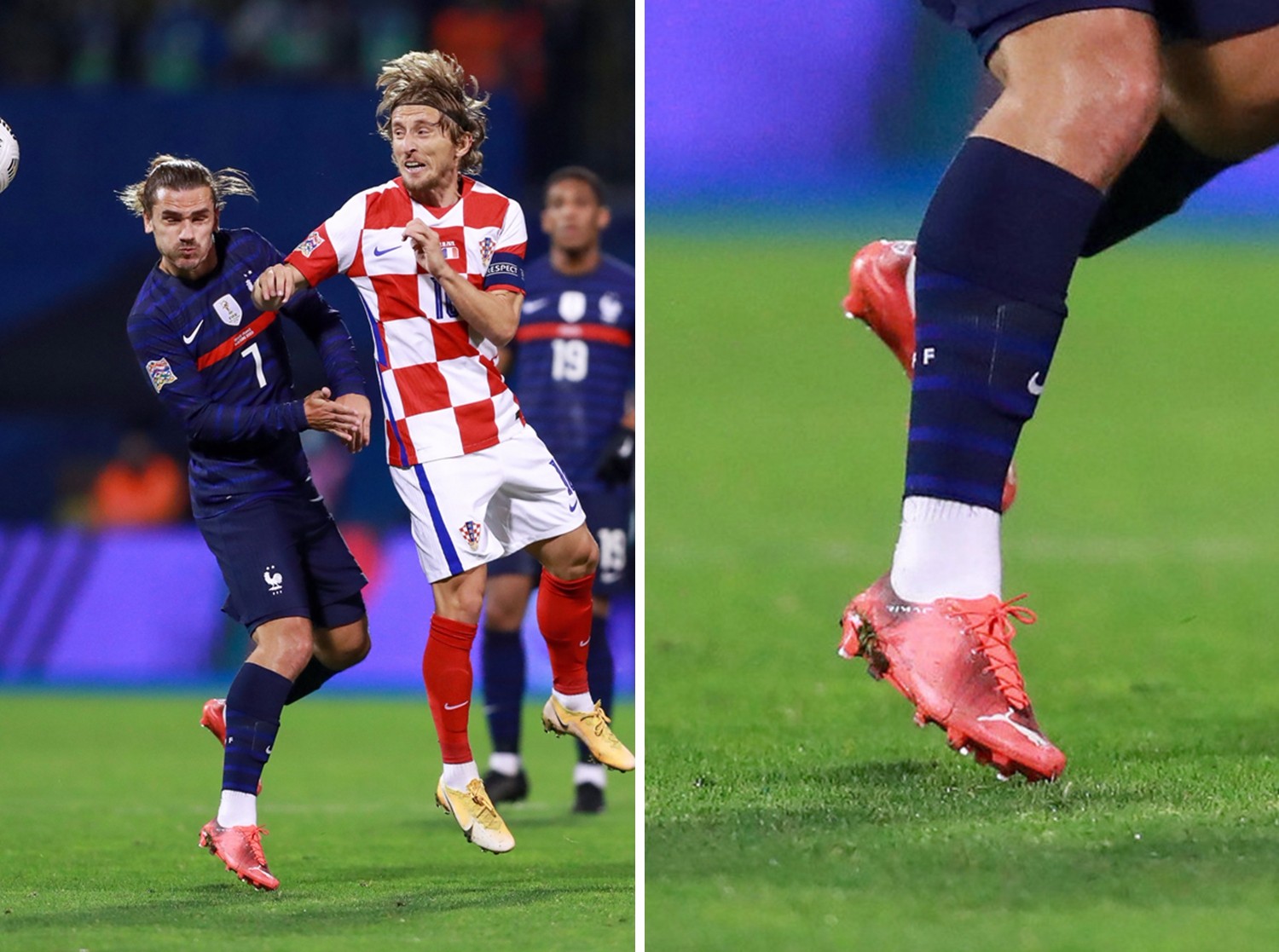 格列兹曼上脚puma × rimac ultra sl限量足球鞋