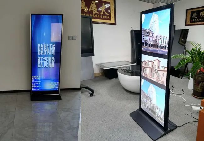 oboo鸥柏全面屏立式触摸广告机异形切割技术新产品上市__财经头条