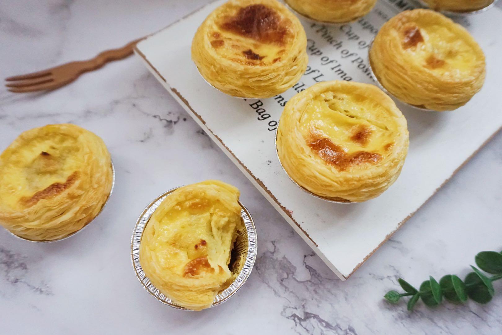 同事送来千层蛋挞皮我做了12个这种蛋挞送过去被夸太好吃