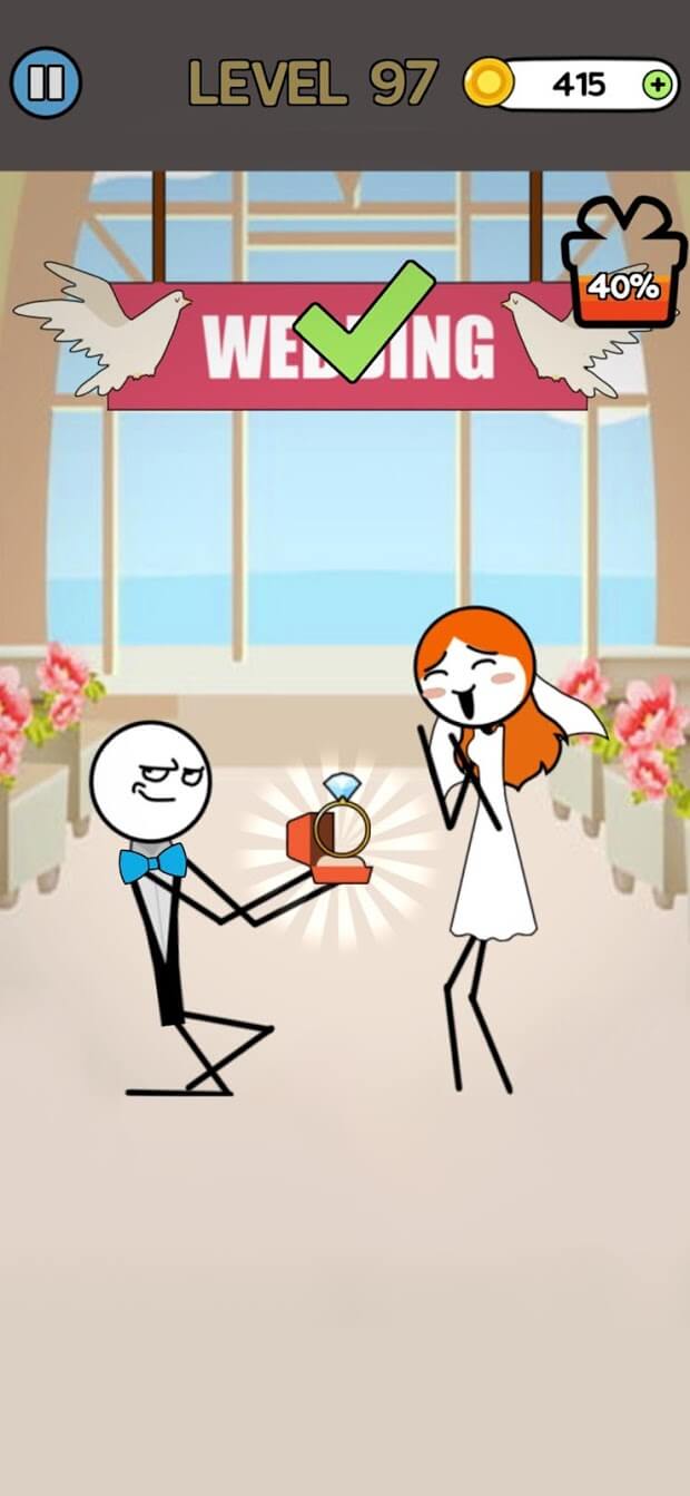 一笔画出同心结《draw story》打造美丽的火柴人爱情故事