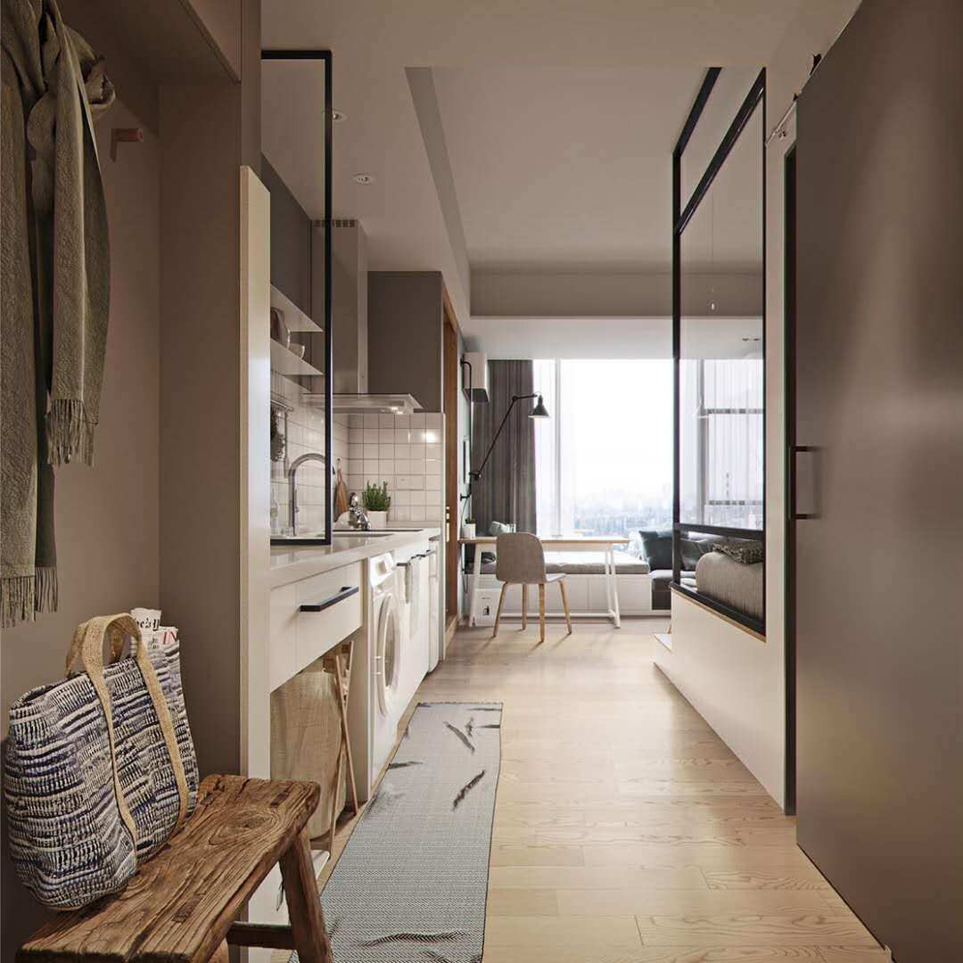 39㎡单身小公寓设计 小空间的功能也齐全