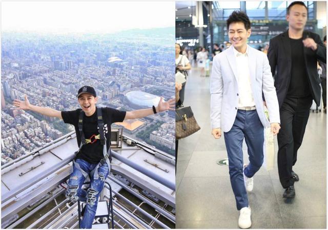 霍建华给林志颖妈妈祝寿穿西装配棒球帽时尚大方却不见林心如