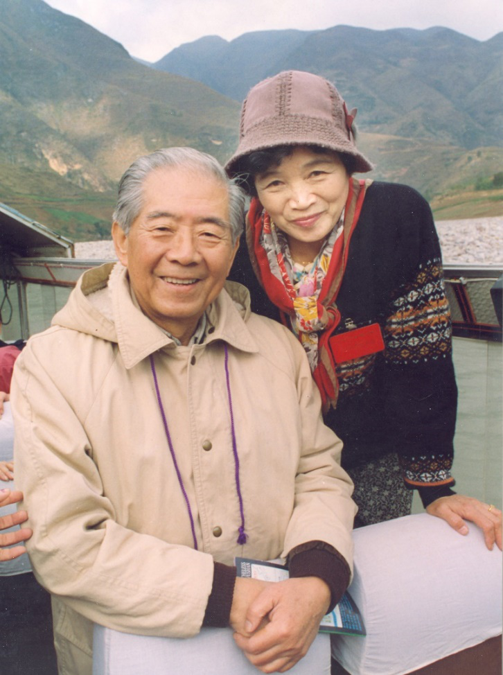 蔡子民与李玲虹夫妇晚年合影。