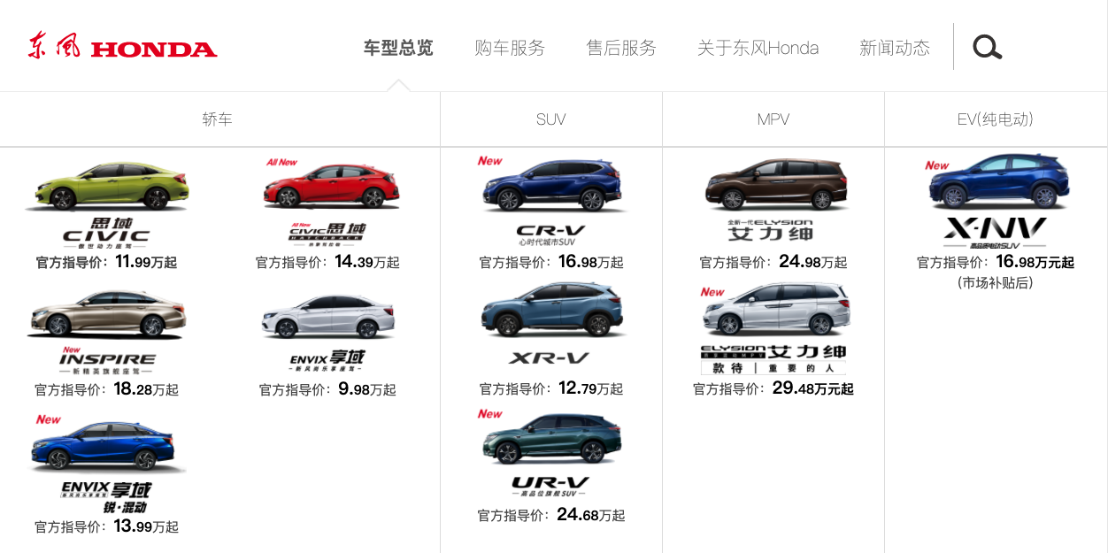 东风本田乏力：七成车型表现不佳、电动车六折甩卖无人问津