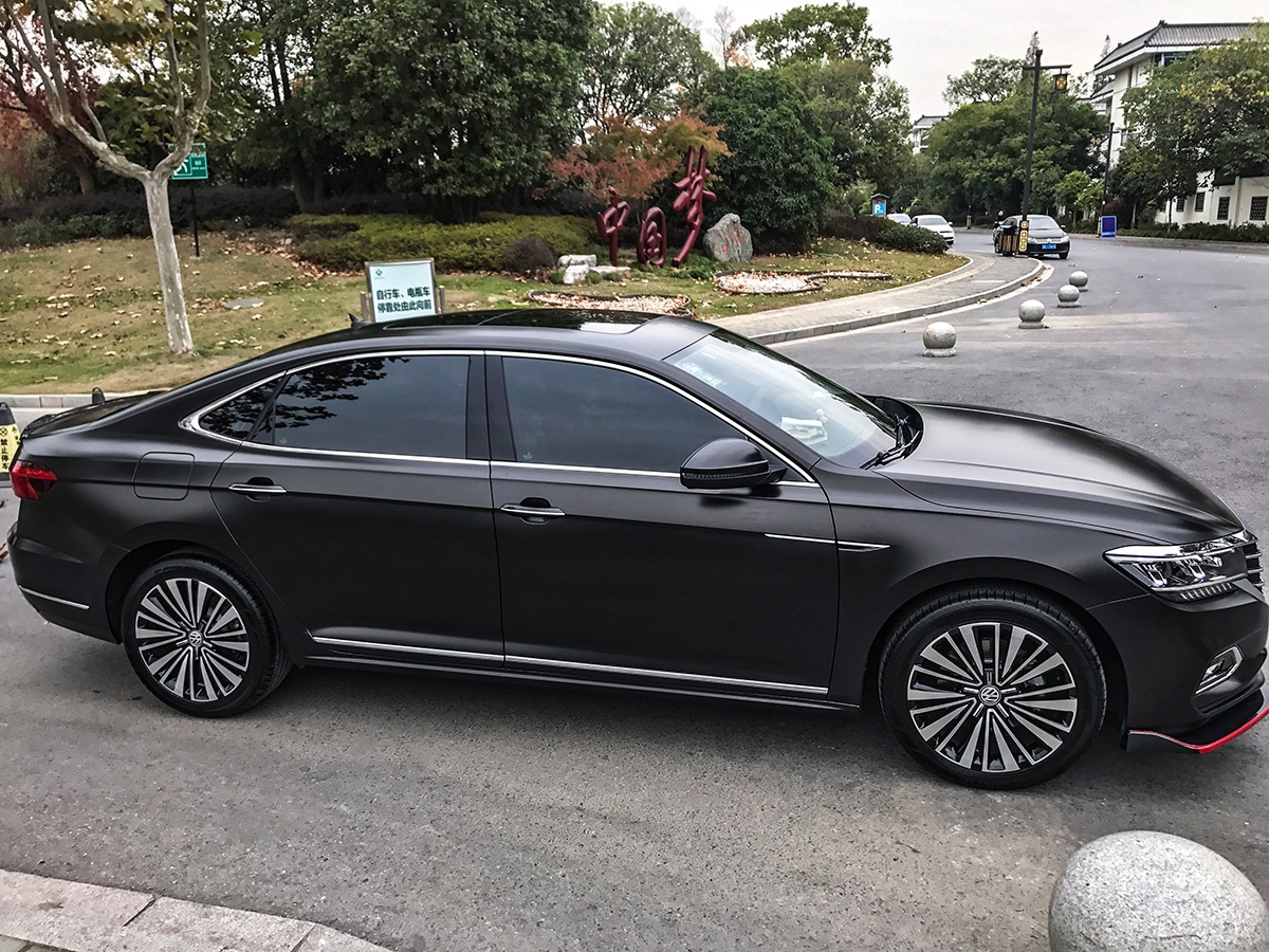 大众帕萨特车身改色电光黑rg瑞集改色膜江苏扬州