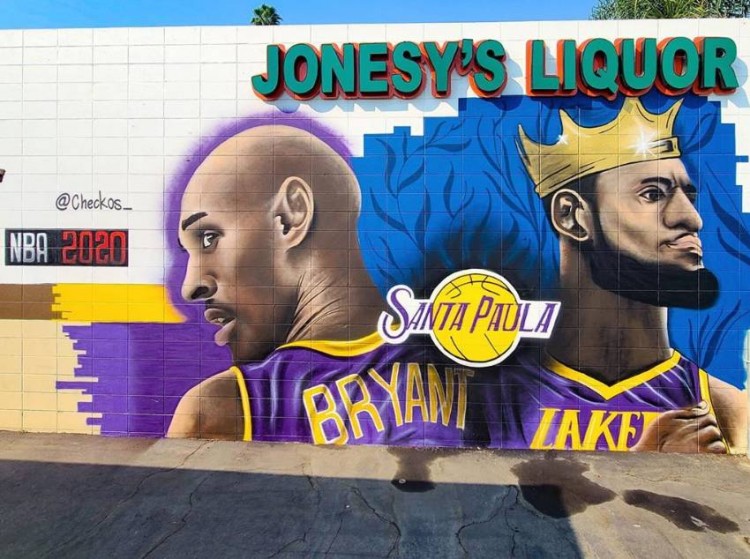 欣赏画作洛杉矶科比湖人相关的壁画选摘