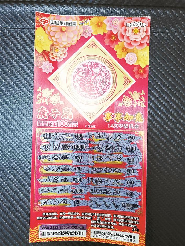 中奖彩票.