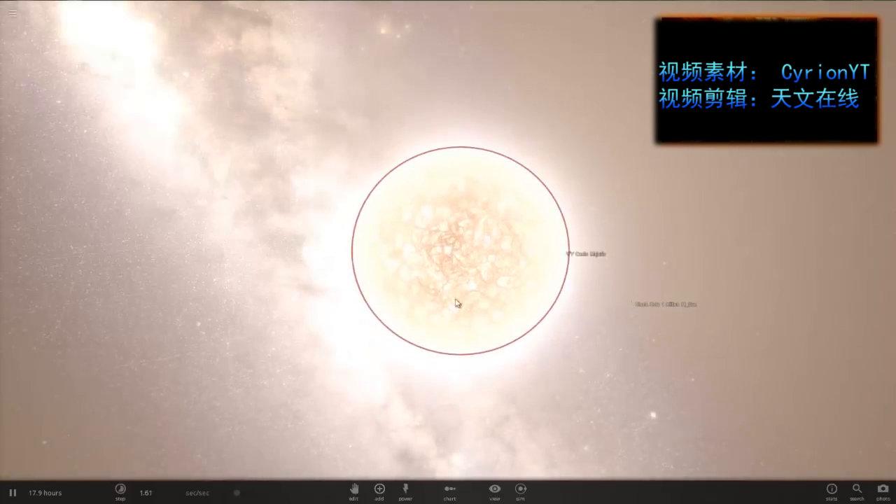 黑洞与红色特超巨星大犬座vy的对比