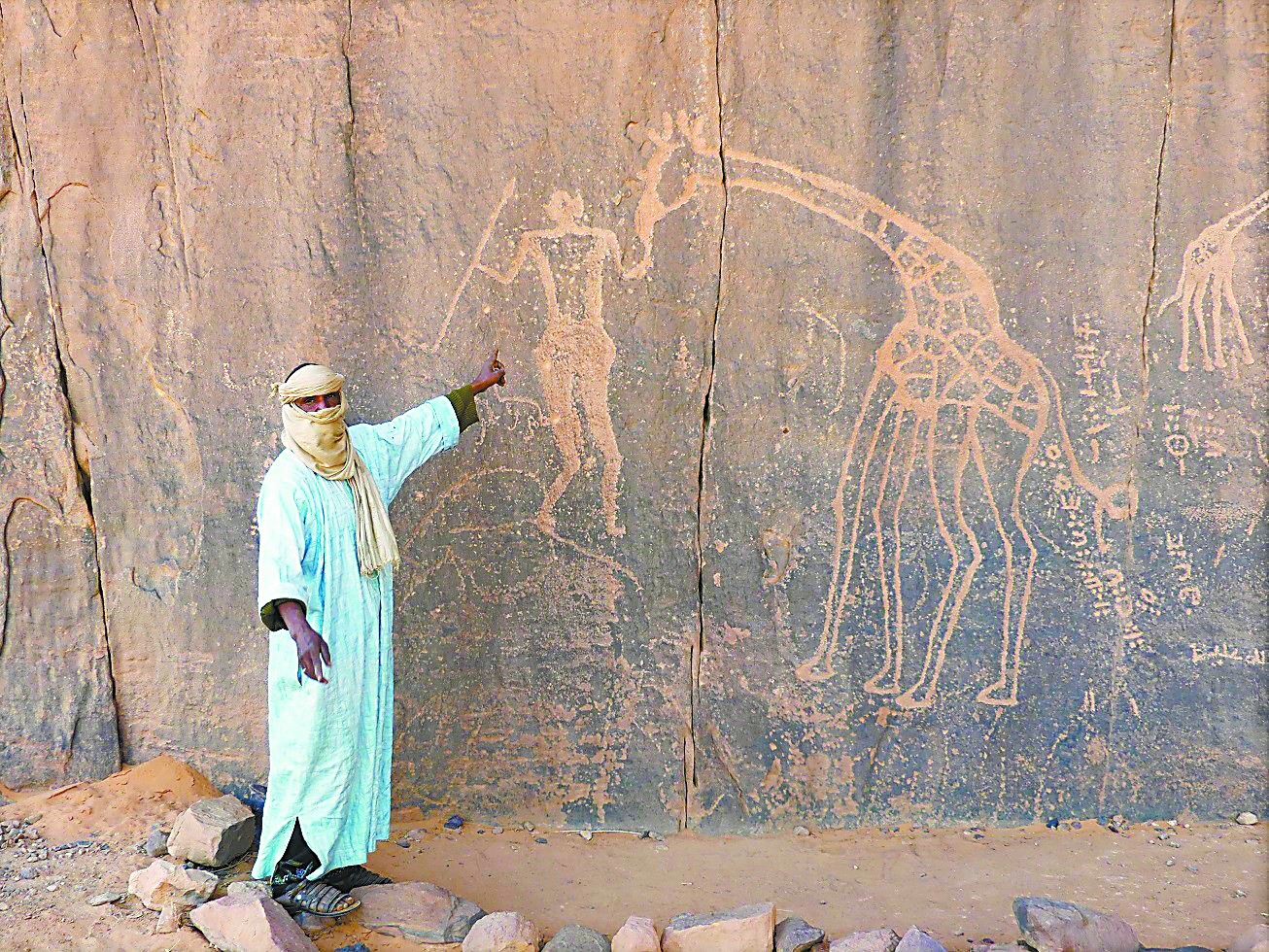 岩画记录撒哈拉曾经的青翠葱茏