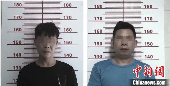 犯罪嫌疑人王军献(左)、王成一(右)台州公安供图