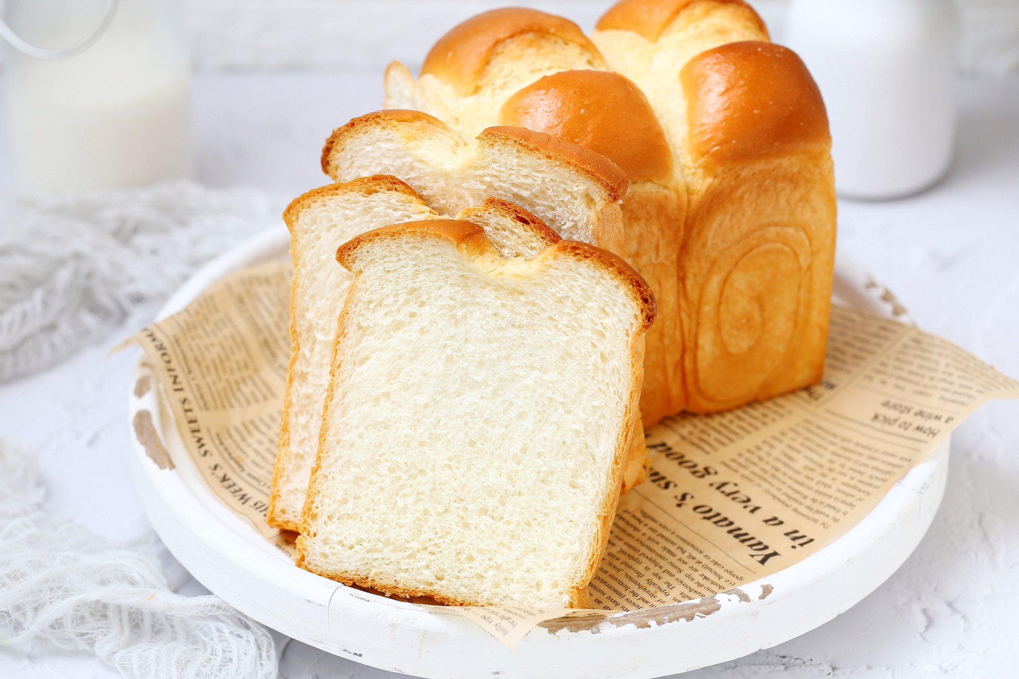 吐司面包的经典做法无需加蛋组织细腻柔软奶香浓郁值得等待