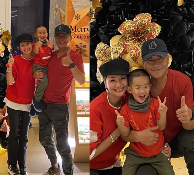 高曙光罕晒全家福!小16岁妻穿t恤裙身材健美,4岁儿子模样太像他