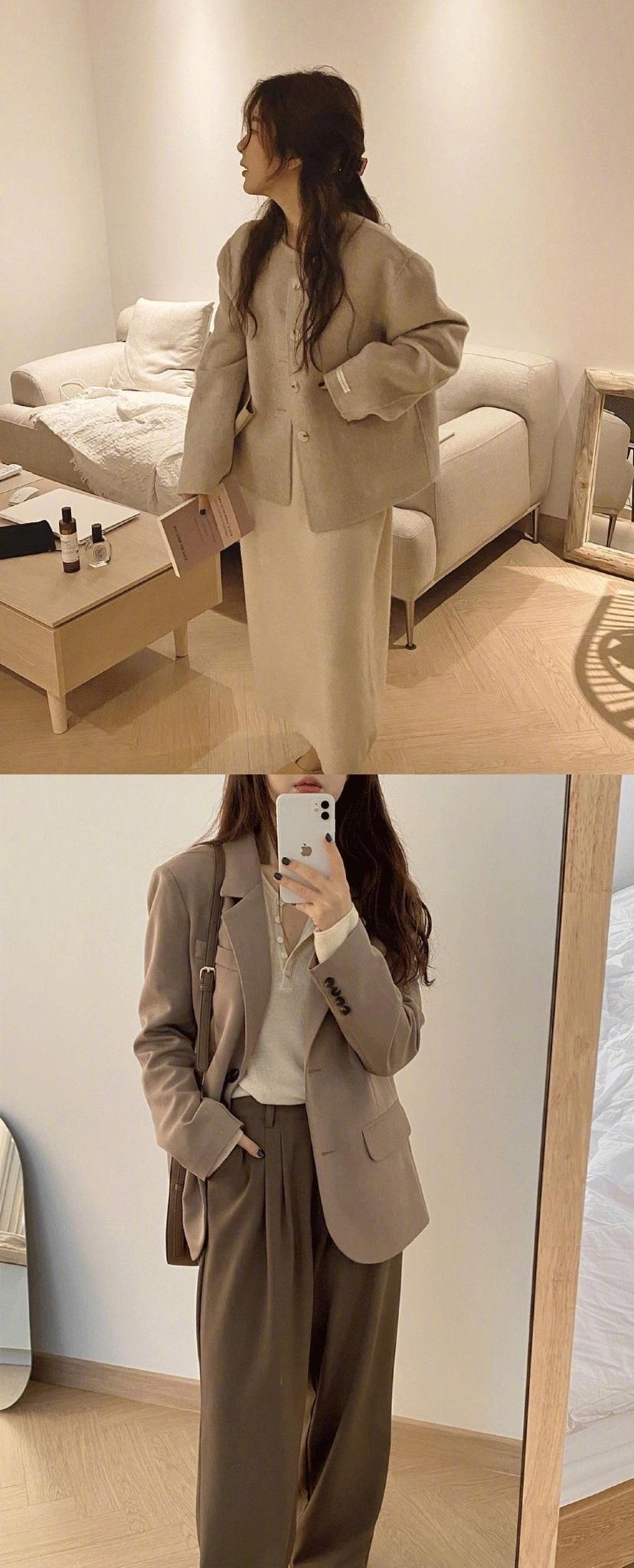米色系的秋季穿搭范本