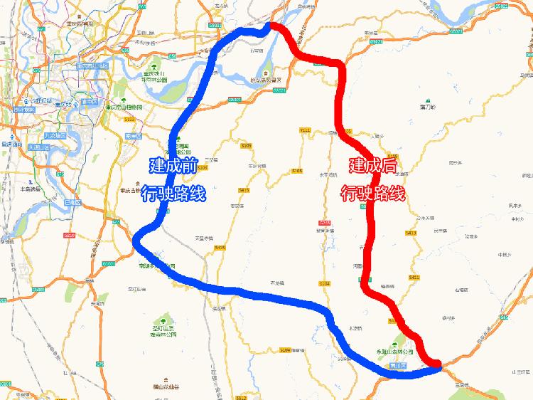 今天下午2点南两高速正式通车!南川至两江新区车程仅50分钟