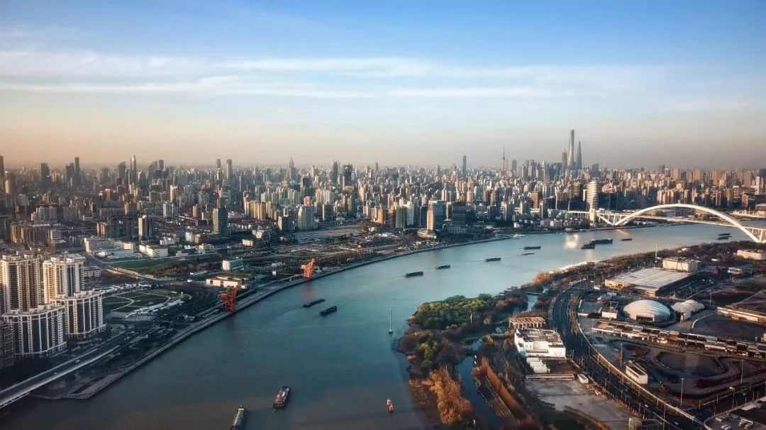 徐汇滨江实景航拍图