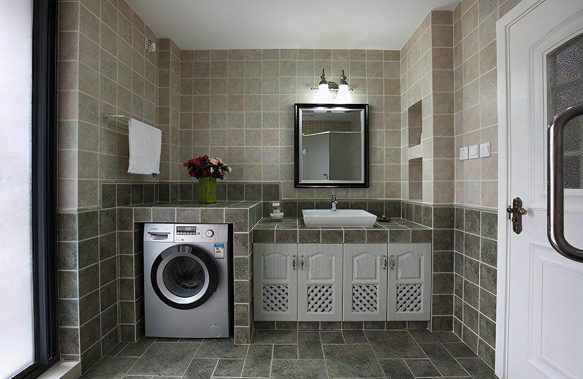 砖砌的洗手台,比千篇一律的成品好看太多,防水又耐用|洗手台|瓷砖