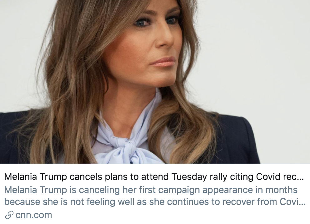 梅拉尼娅新冠转阴后"不再参加竞选活动",会如何影响特朗普?