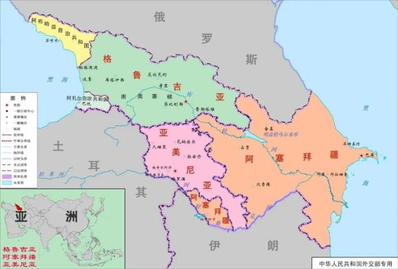  ▲阿塞拜疆被亚美尼亚分成的两部分