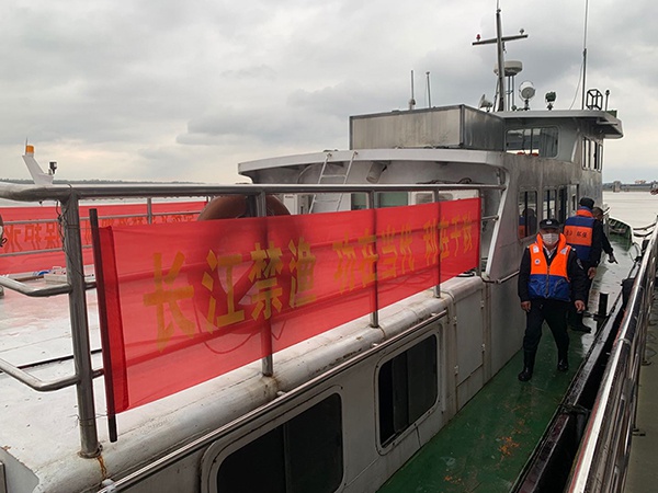 安庆江豚巡护队船只。中国网记者 郭泽涵 摄