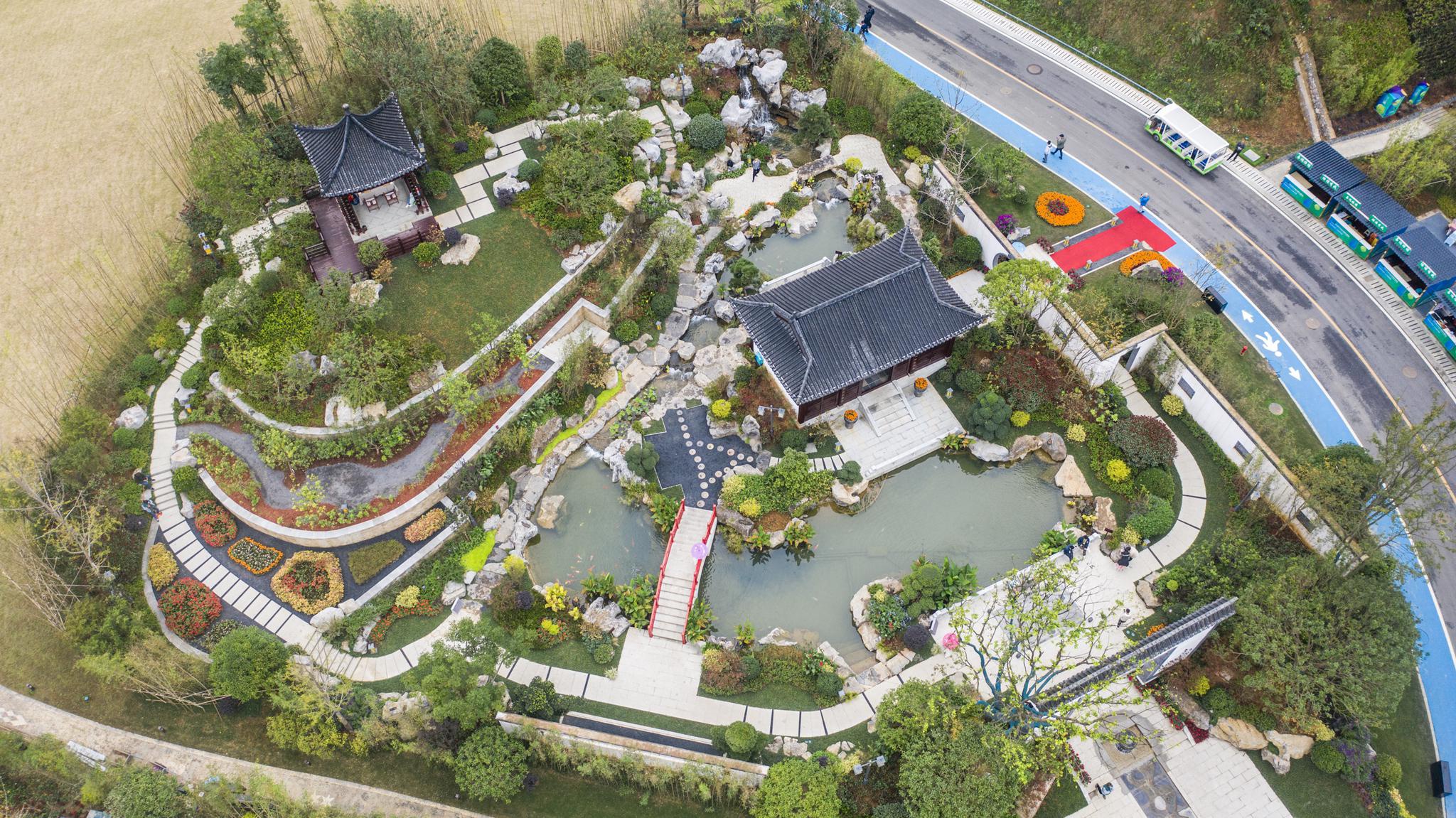 第四届中国绿化博览会园区内浙江园展区.新华社记者 陶亮 摄