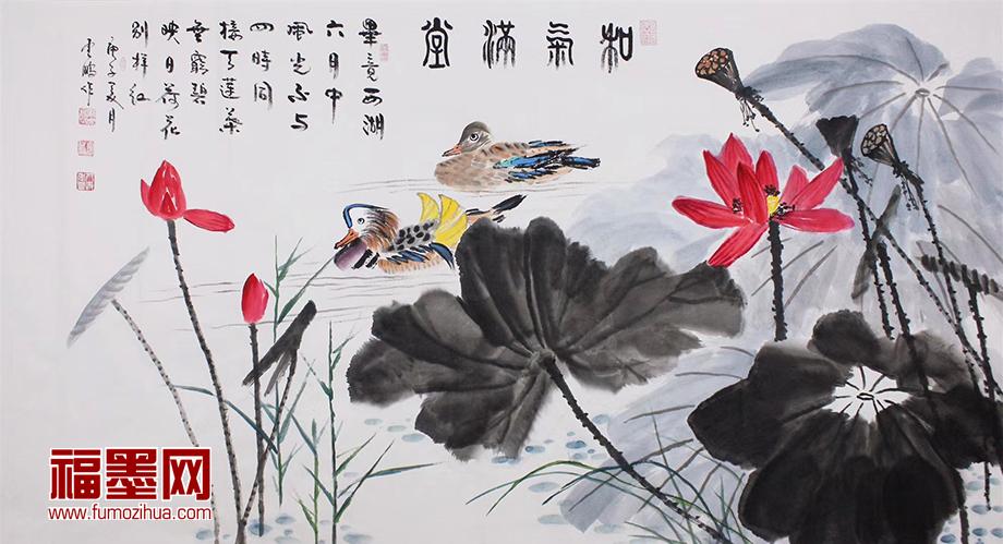 水墨画荷花欣赏 感受笔墨里的清风蛙鸣|西湖|荷花|水墨画_新浪新闻