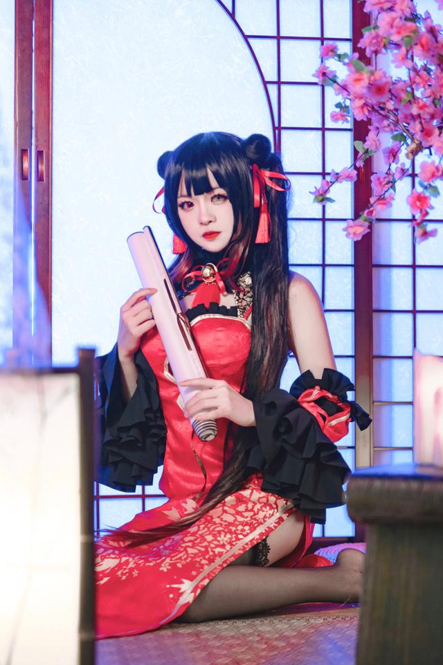 约会大作战时崎狂三新春旗袍cosplay
