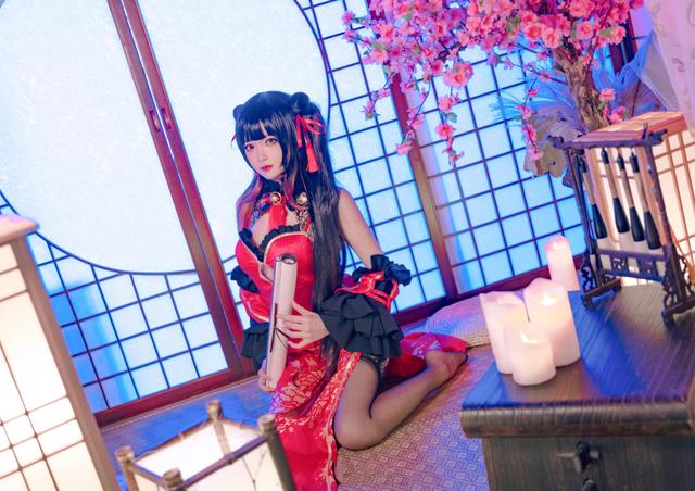 约会大作战时崎狂三新春旗袍cosplay