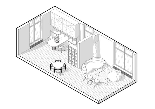 78㎡时尚美家,起居室设计高级又有格调|基辅|轴测图|起居室_新浪新闻