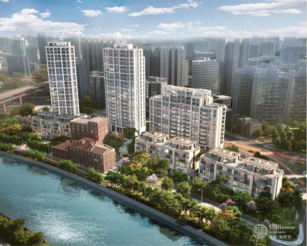 图说：上海福新面粉厂旧址所在区域将打造历史与现代交融的生态宜居滨水空间（效果图）