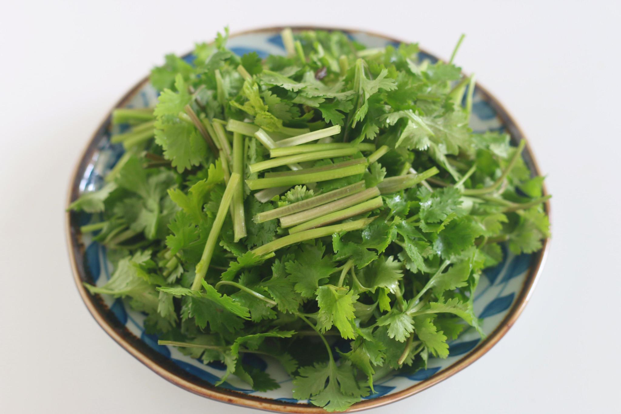 用香菜炒肉香到没朋友简单一炒就特下饭天冷要多吃