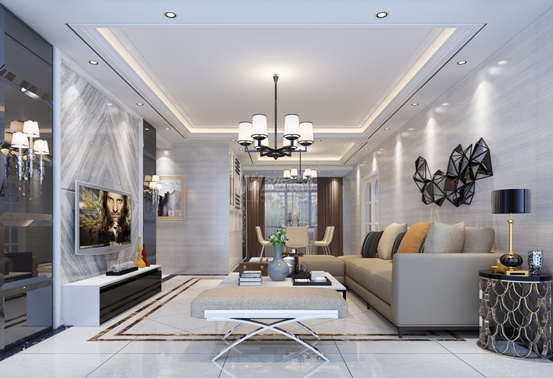 现代风格三居室装修案例119平米的房子这样装才阔气