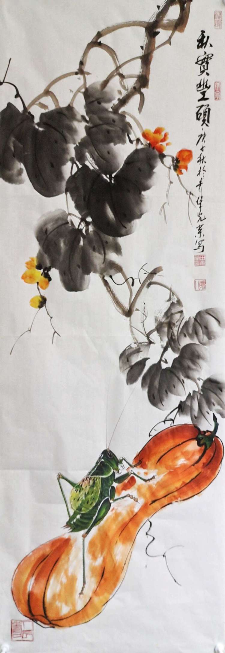 田光荣先生生于乡间,自幼喜爱田园,亲近自然:秋蝉高