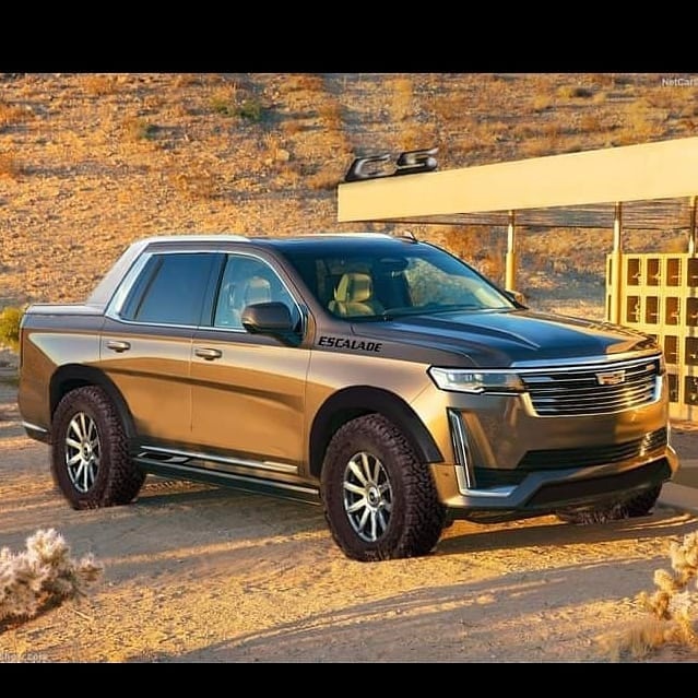 凯迪拉克凯雷德皮卡渲染图非常越野