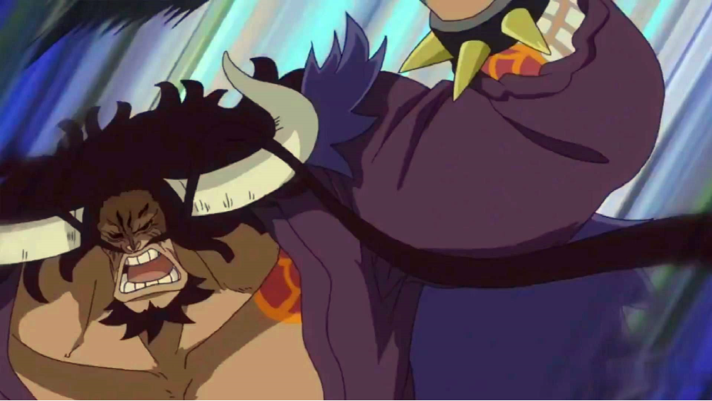 鬼岛篇已久,楼下的不是逗逼就是怪咖,只有屋顶凯多和九侠在拼命