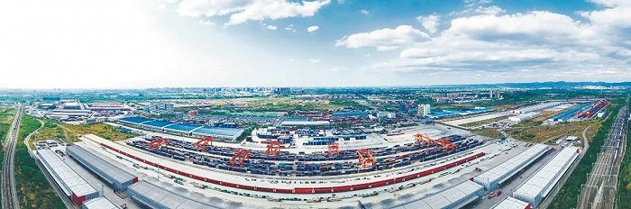 成都国际铁路港，实拍图，非项目内容。图片来源：成都青白江