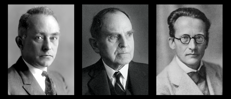 马克斯·玻恩(左),奥托·哈恩(中)和埃尔温·薛定谔(右)量子力学之父