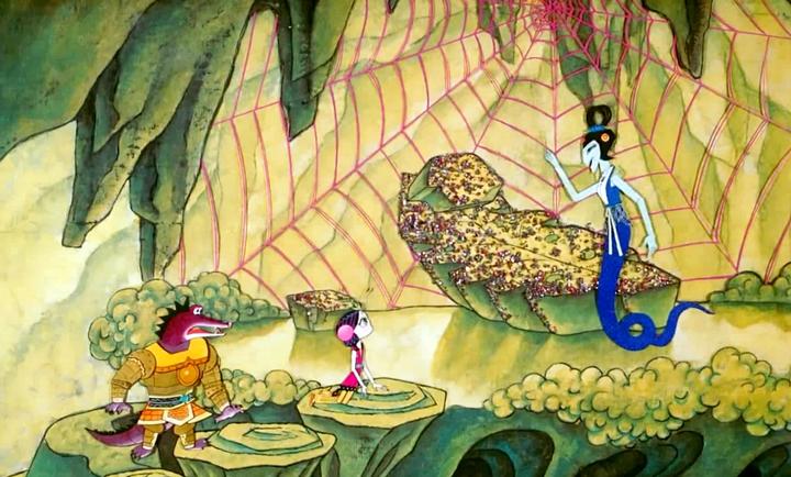 葫芦娃:这蛇精果然智商很高,用小蛇精去吸引葫芦娃,太坏了