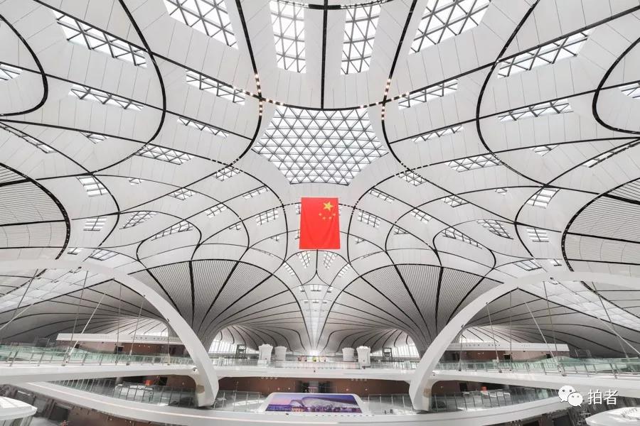 △ 2019年6月22日，大兴机场，航站楼内部结构。摄影 / 新京报记者陶冉