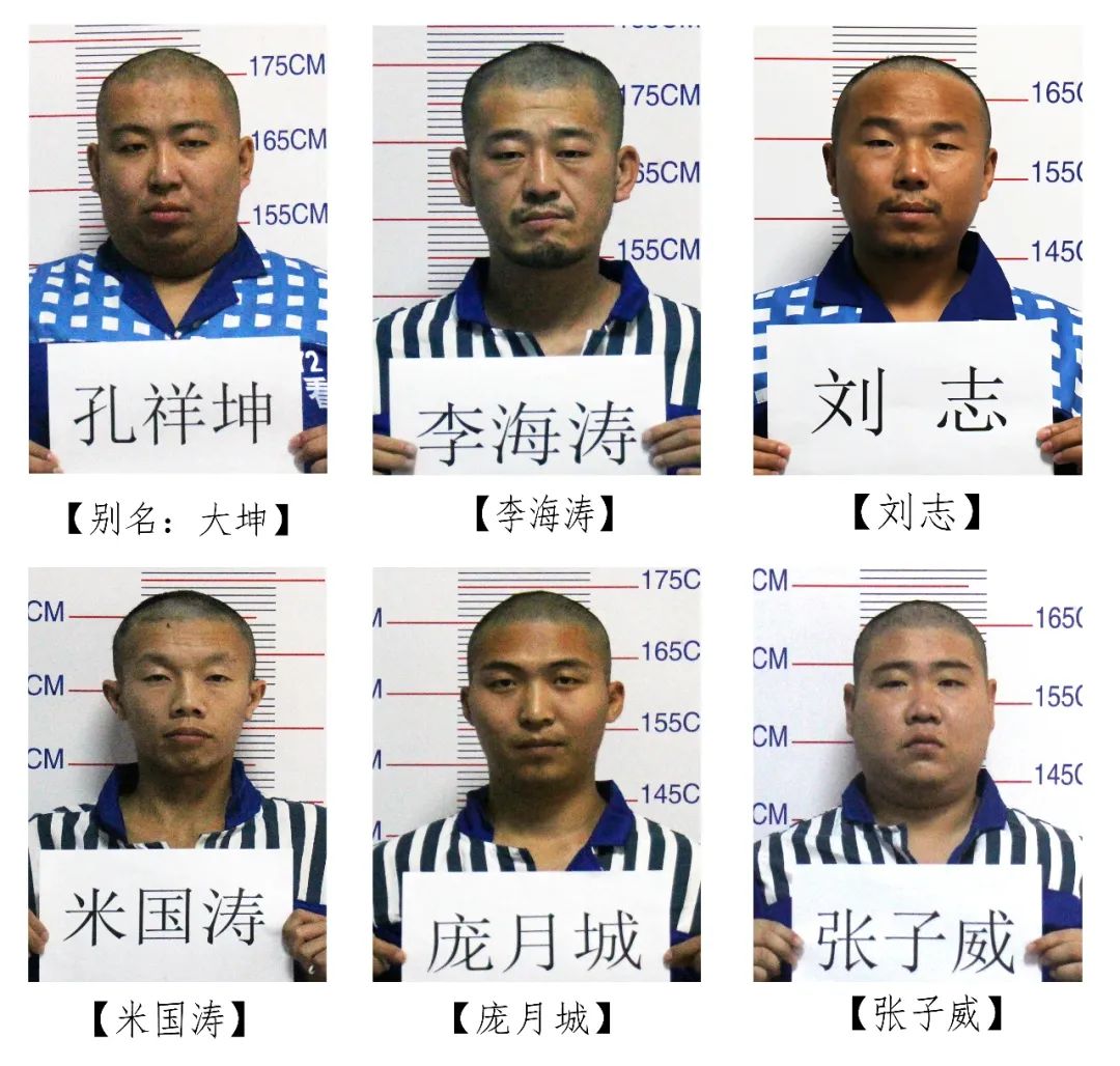犯罪嫌疑人照片:近期,德州市公安局德城分局一举打掉了以穆治国为首的