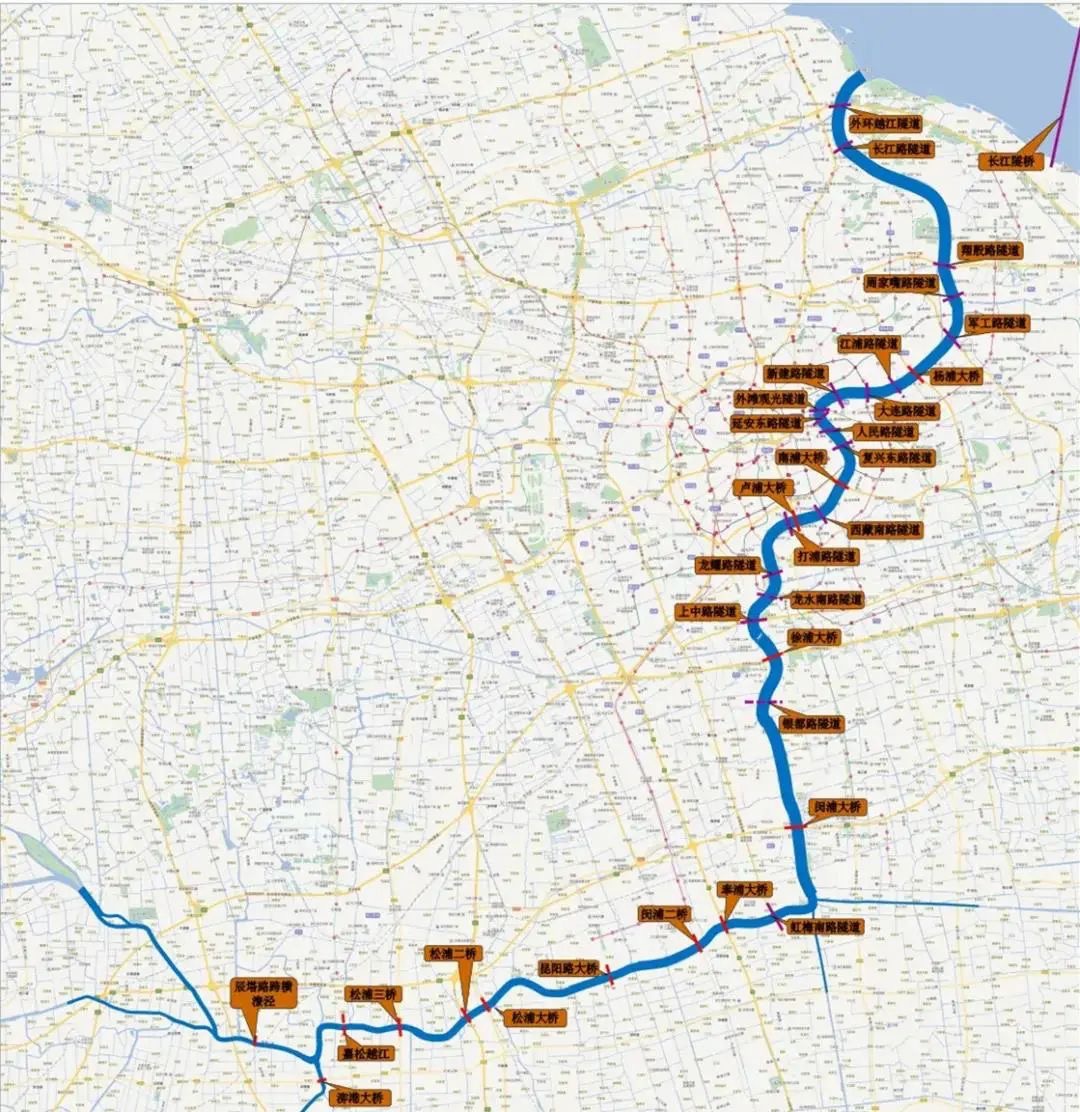 南浦大桥,杨浦大桥,卢浦大桥,徐浦大桥,奉浦大桥,闵浦大桥,闵浦二桥