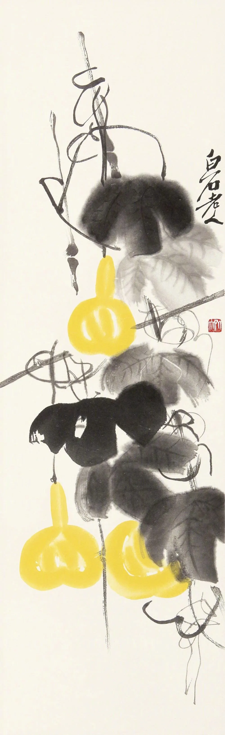 齐白石画葫芦画画就是照葫芦画葫芦不必求奇求怪