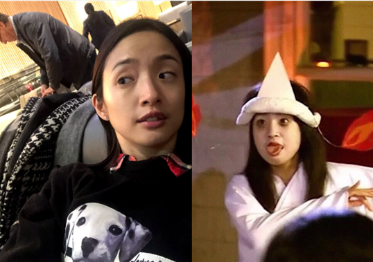 明星"扮鬼"林依晨可爱,杨颖惊艳,看到他:差点离开这个世界