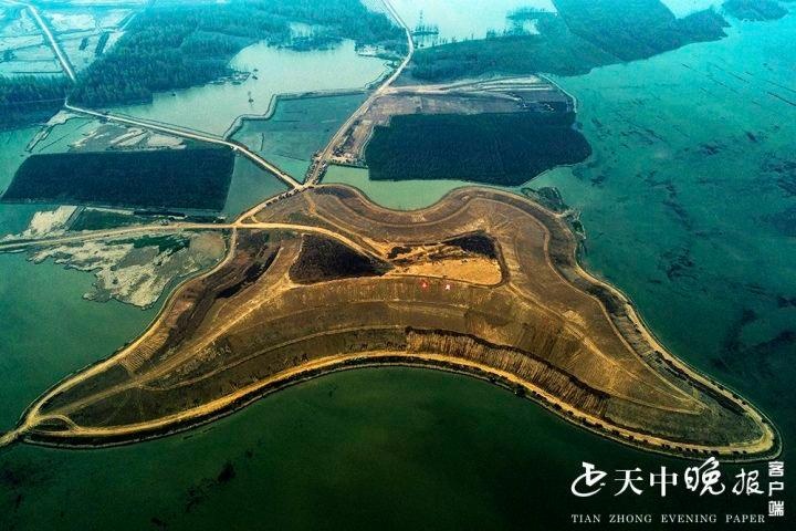 航拍宿鸭湖 水库清淤火热进行中|水利工程|水库|宿鸭湖水库_新浪新闻