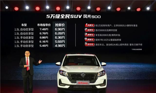 风光500上市,5.48万元起售