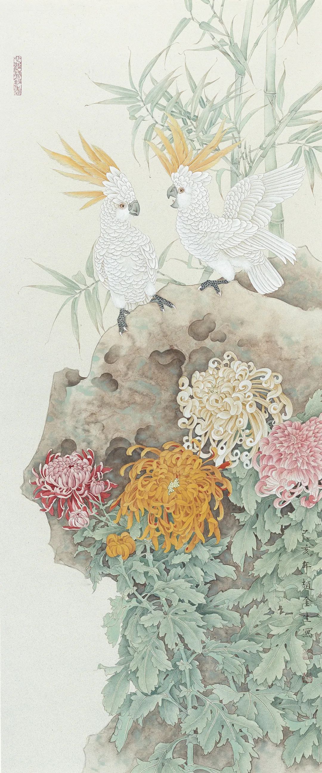 唯美新势力赵金生工笔花鸟画艺术鉴赏