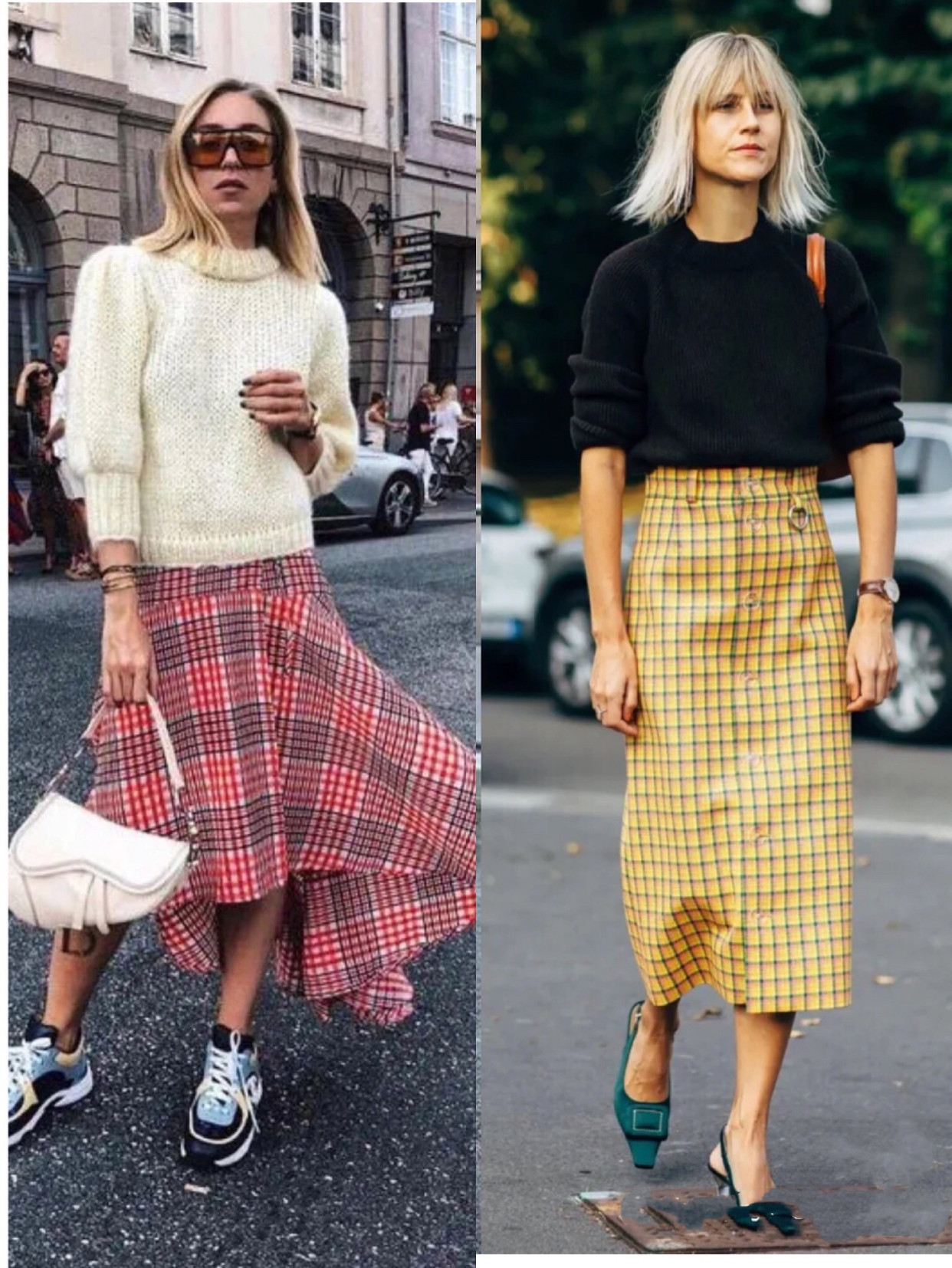 2020秋天又火了一种穿搭叫针织裙子穿上它温柔又气质