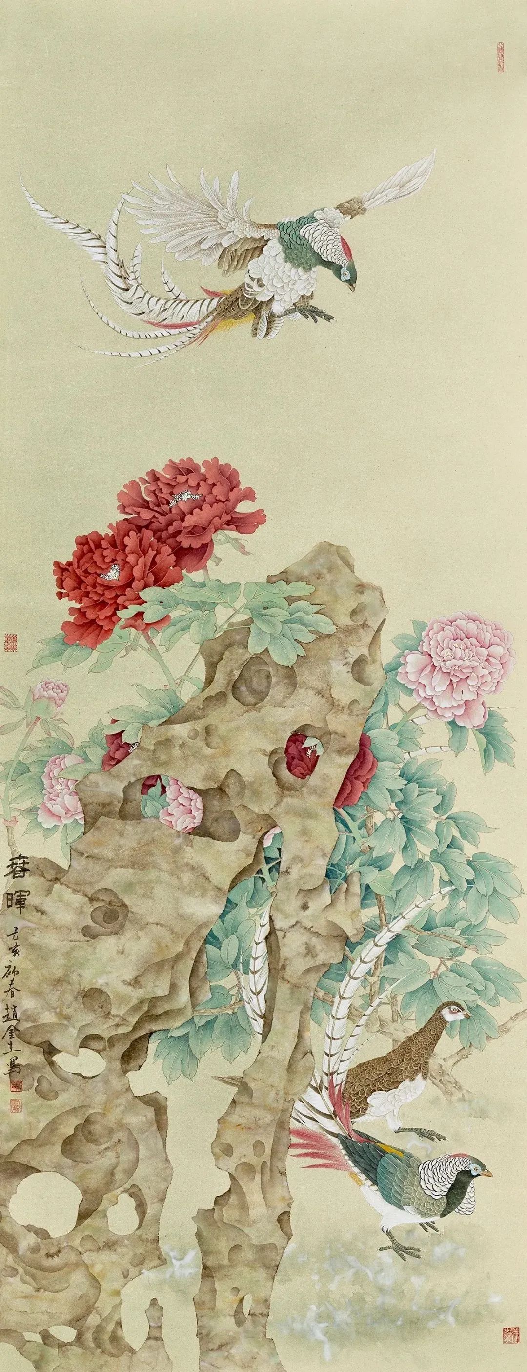 唯美新势力赵金生工笔花鸟画艺术鉴赏